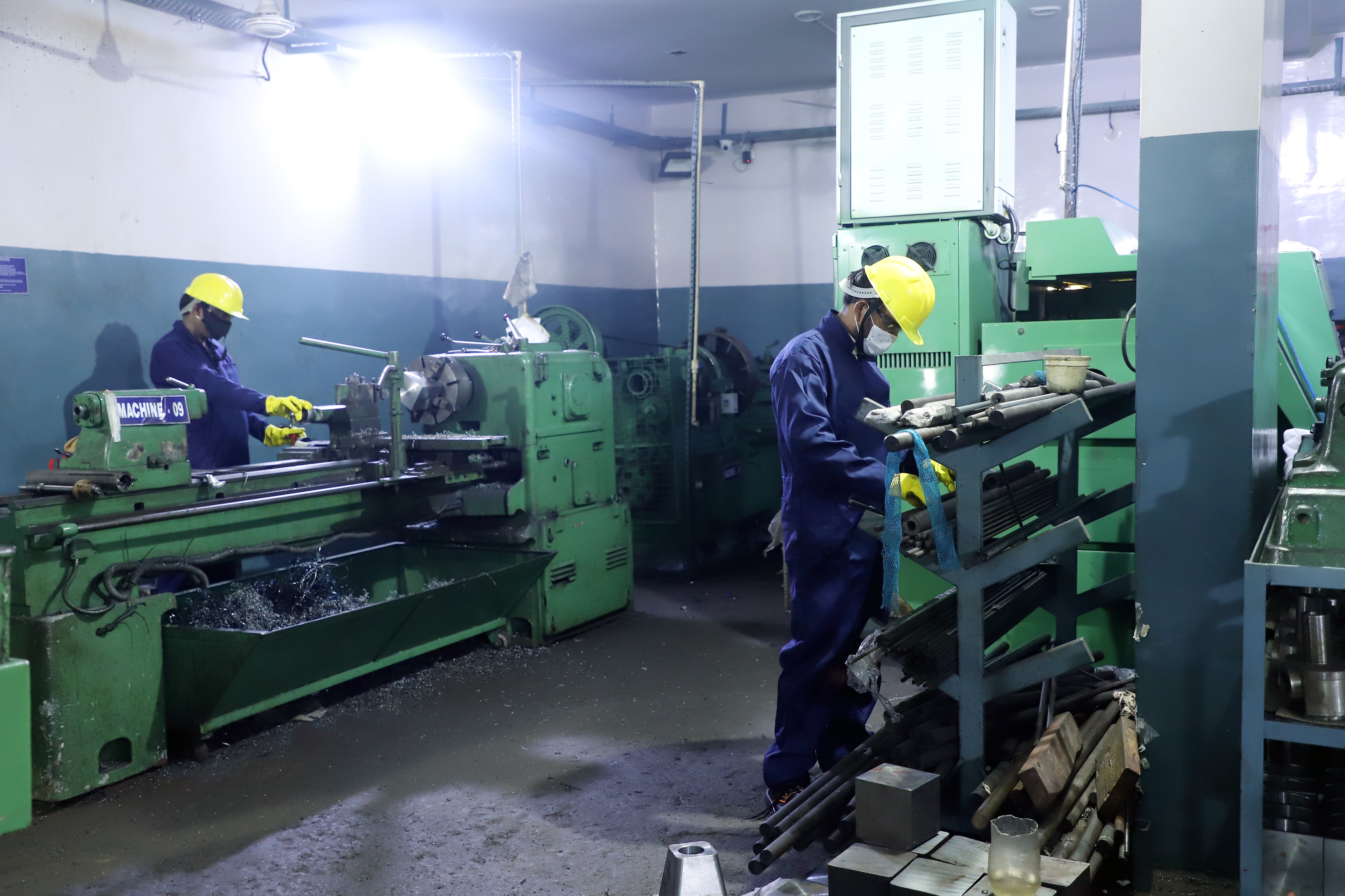 Quality inspection at Aariv Precision machine shop